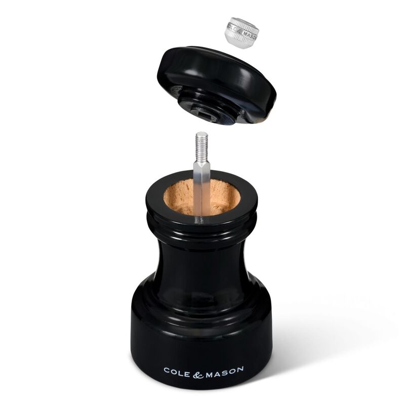 Cole & Mason Hoxton Black Gloss Salt Mill 104mm image number 2